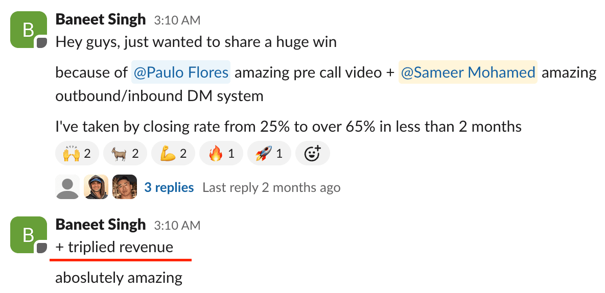 Personal testimonial 1